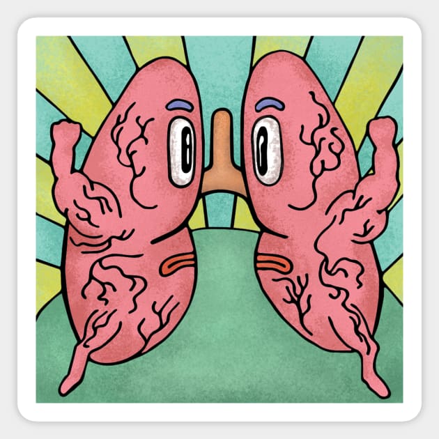 Lung Strong Sticker by Visual Intrigue